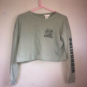 Green crop top